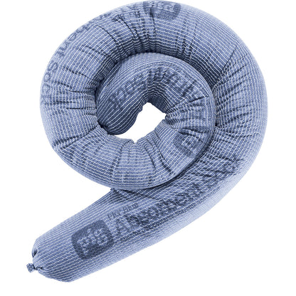 BLUE universal absorbent sheeting sock, length 1220 mm, Ø 80 mm, pack of 12.