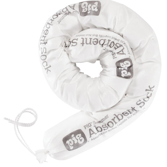 SKIMMER absorbent sheeting sock, length 1220 mm, pack of 10, 38 l/pack, Ø 80 mm.