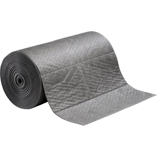 Universal absorbent sheeting roll, length 61 m, width 760 mm, perforated in lengths of 380 mm.