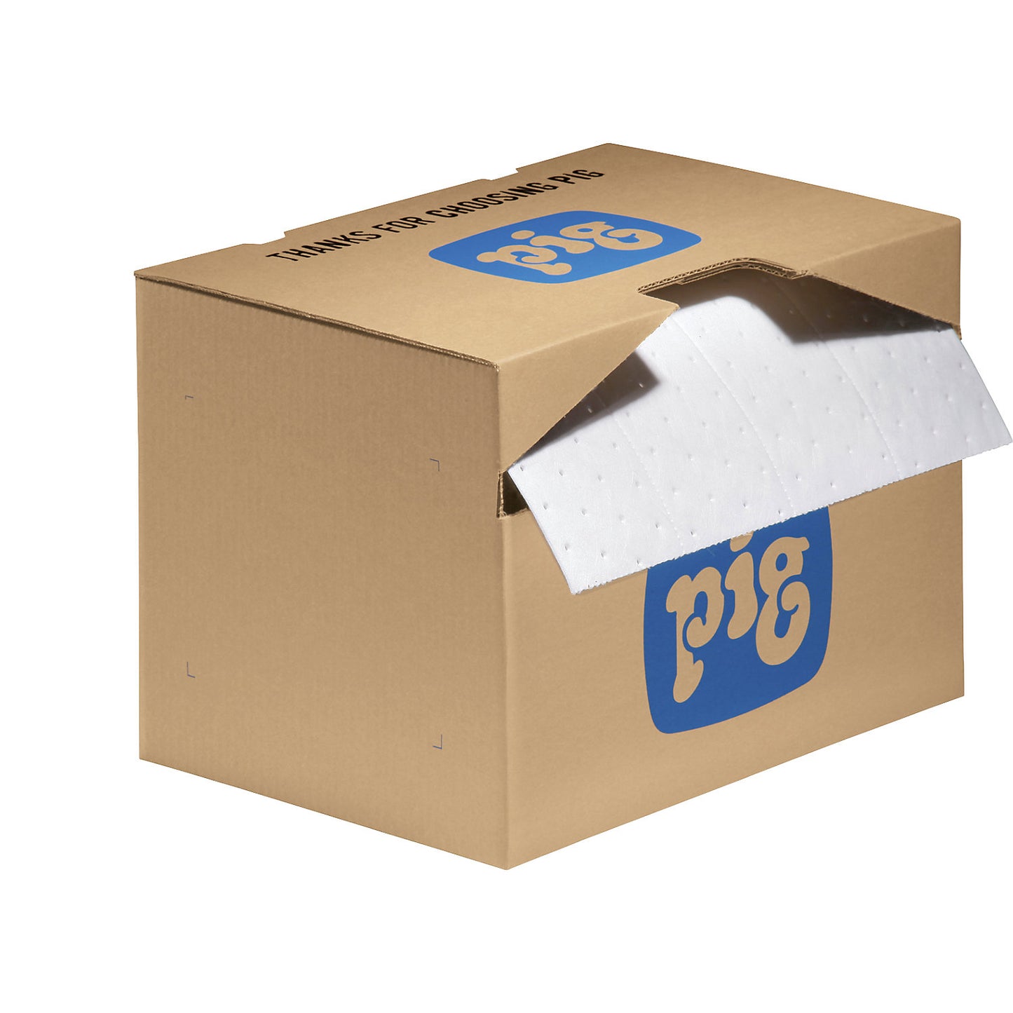 RIP-&-FIT® Oil-Only absorbent sheeting roll, heavyweight version, in dispenser box, length 18 m, width 380 mm.