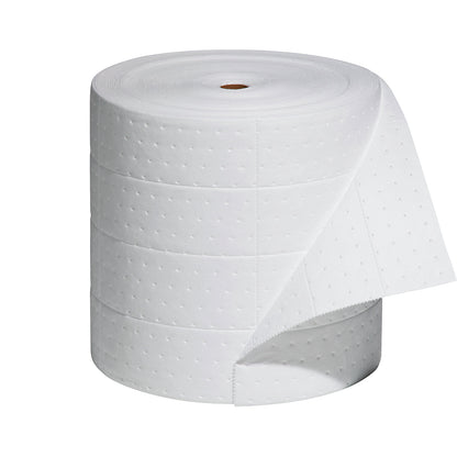 RIP-&-FIT® Oil-Only absorbent sheeting roll, lightweight version, in dispenser box, length 46 m, width 380 mm.