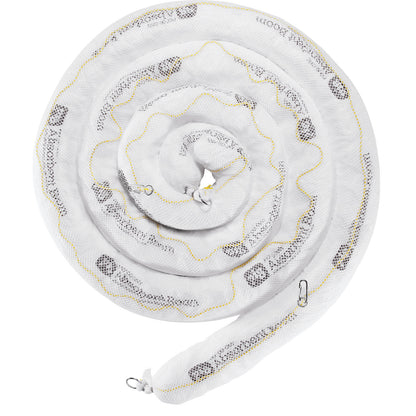 Oil-Only absorbent sheeting barrier, pack of 2, length 6 m, Ø 130 mm.