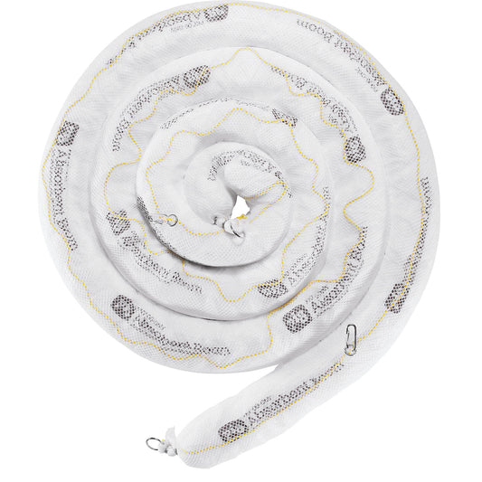 Oil-Only absorbent sheeting barrier, pack of 2, length 6 m, Ø 130 mm.