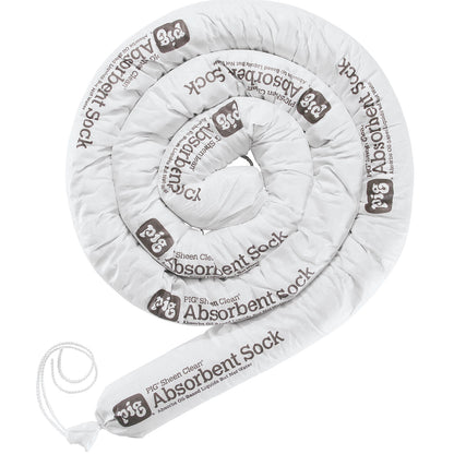 SHEEN Clean® Oil-Only absorbent sheeting sock, length 3000 mm, pack of 6, 56.8 l/pack, Ø 80 mm.
