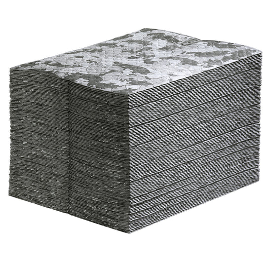 HAM-O® universal absorbent sheeting mat, universal version, grey, WxL 410 x 510 mm, pack of 100.