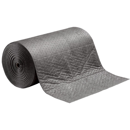 Universal absorbent sheeting roll, length 46 m, width 760 mm, perforated in lengths of 380 mm.