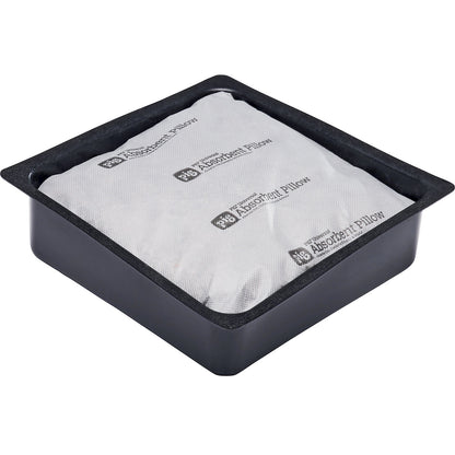 Absorbent cushion in PE pan - PILLOW-IN-A-PAN, pan with cushion, pack of 24, LxWxH 250 x 250 x 50 mm.