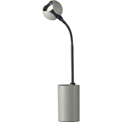 FLOWER LED desk lamp, height 475 mm, taupe.