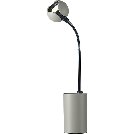 FLOWER LED desk lamp, height 475 mm, taupe.