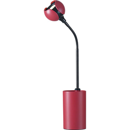 FLOWER LED desk lamp, height 475 mm, coral red.
