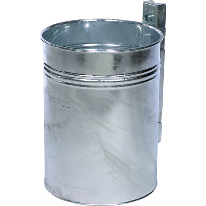 Outdoor waste collector, capacity 35 l, HxØ 430 x 330 mm, hot dip galvanised.