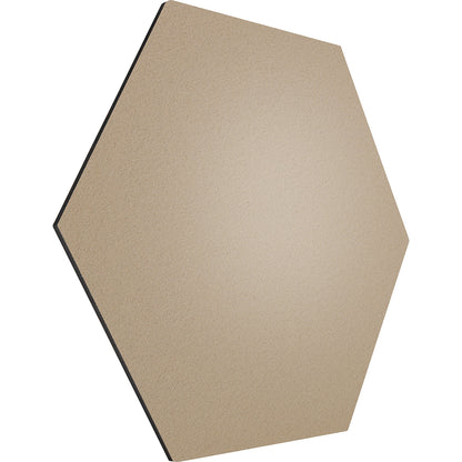 Hexagonal designer pin board, cork, WxH 600 x 600 mm, beige.