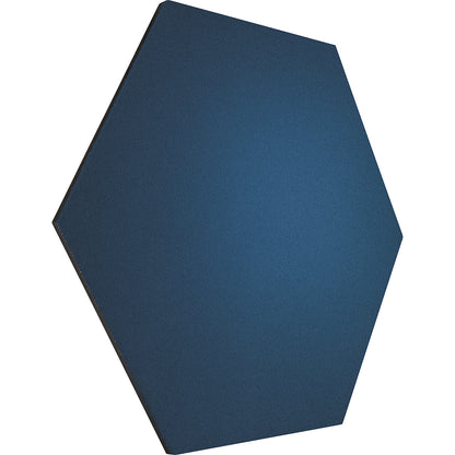 Hexagonal designer pin board, cork, WxH 600 x 600 mm, dark blue.
