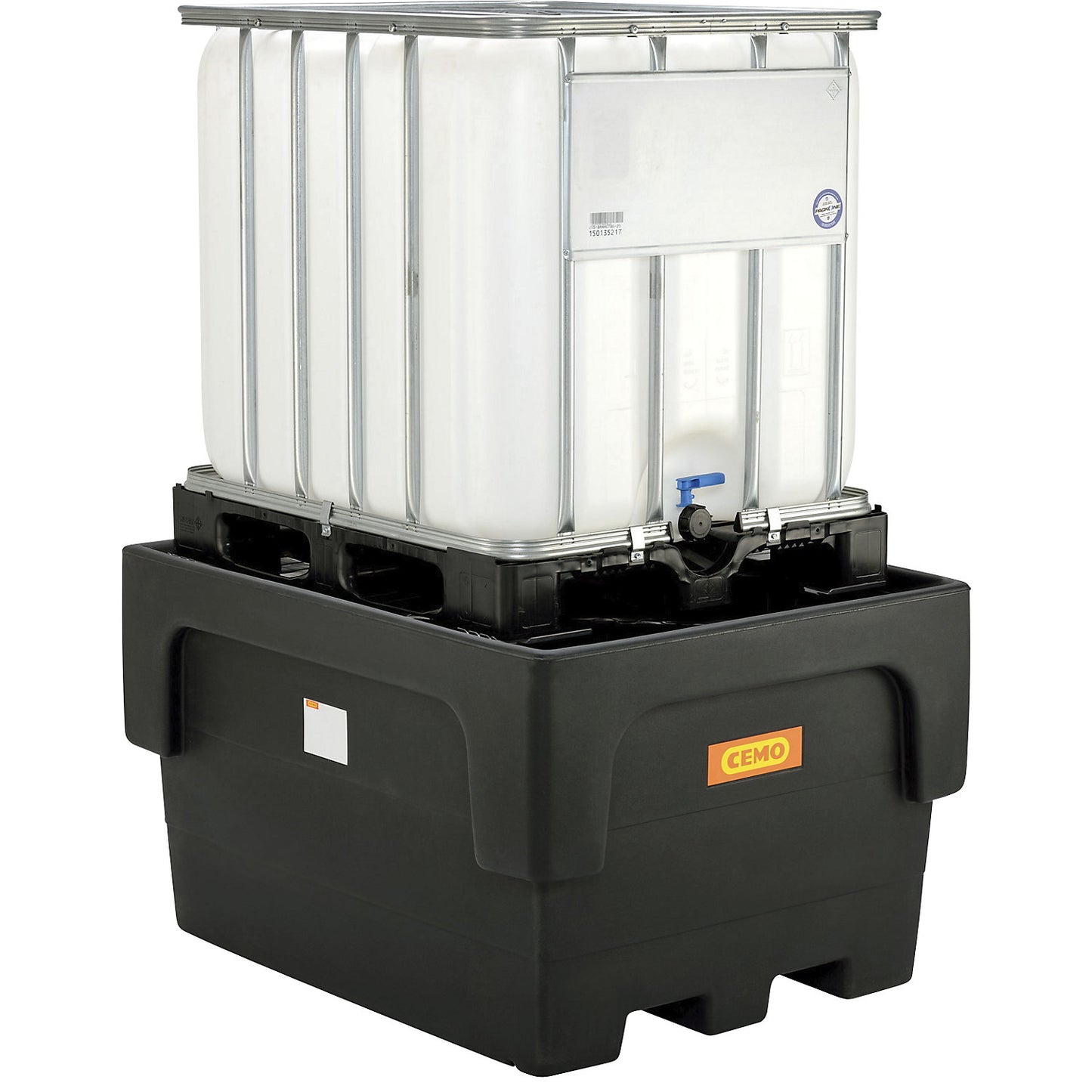 PE sump tray for IBC/CTC tank containers, for 1 x IBC/CTC, with PE cross brace.
