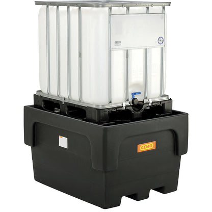 PE sump tray for IBC/CTC tank containers, for 1 x IBC/CTC, with PE cross brace.