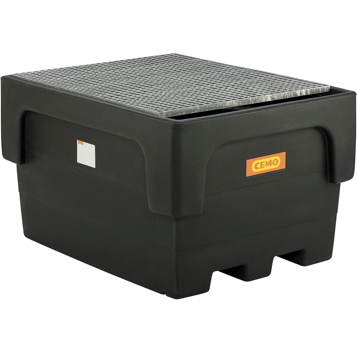 PE sump tray for IBC/CTC tank containers, for 1 x IBC/CTC, with steel grate.