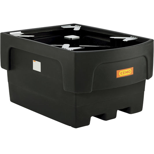 PE sump tray for IBC/CTC tank containers, for 1 x IBC/CTC filling attachment container, with PE cross brace.