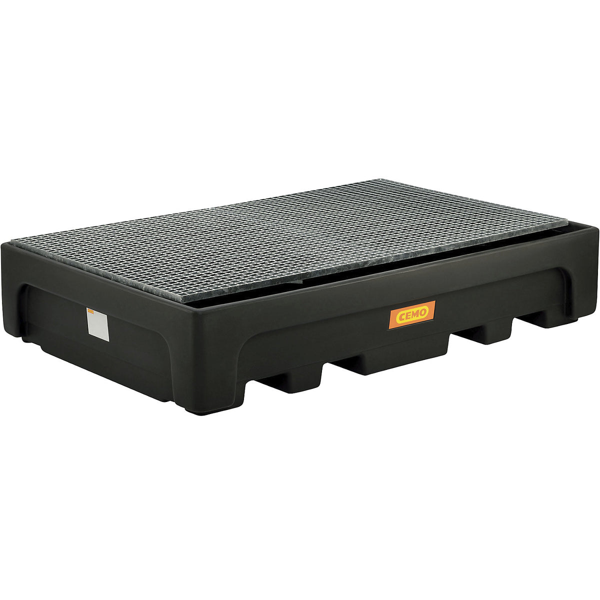 PE sump tray for IBC/CTC tank containers, for 2 x IBC/CTC, with steel grate.