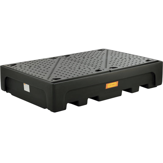 PE sump tray for IBC/CTC tank containers, for 2 x IBC/CTC, with PE perforated panel.
