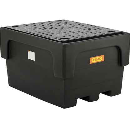 PE sump tray for IBC/CTC tank containers, for 1 x IBC/CTC, with PE perforated panel.
