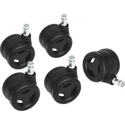 Castor set, pack of 5, for SITNESS RS office swivel chair, black.
