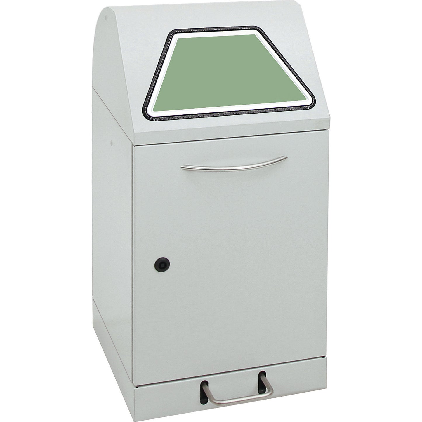 Recyclable waste collector with pedal, with waste sack holder, capacity 45 l, light grey.