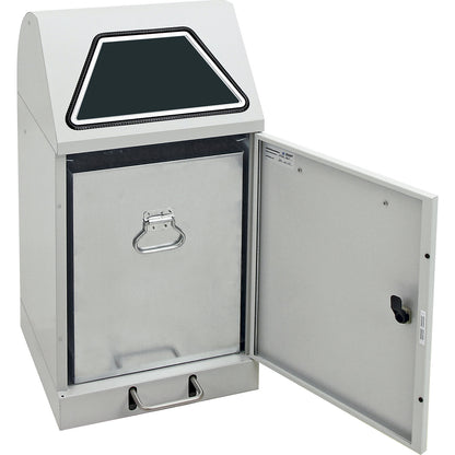 Recyclable waste collector with pedal, with inner container, capacity 45 l, light grey.