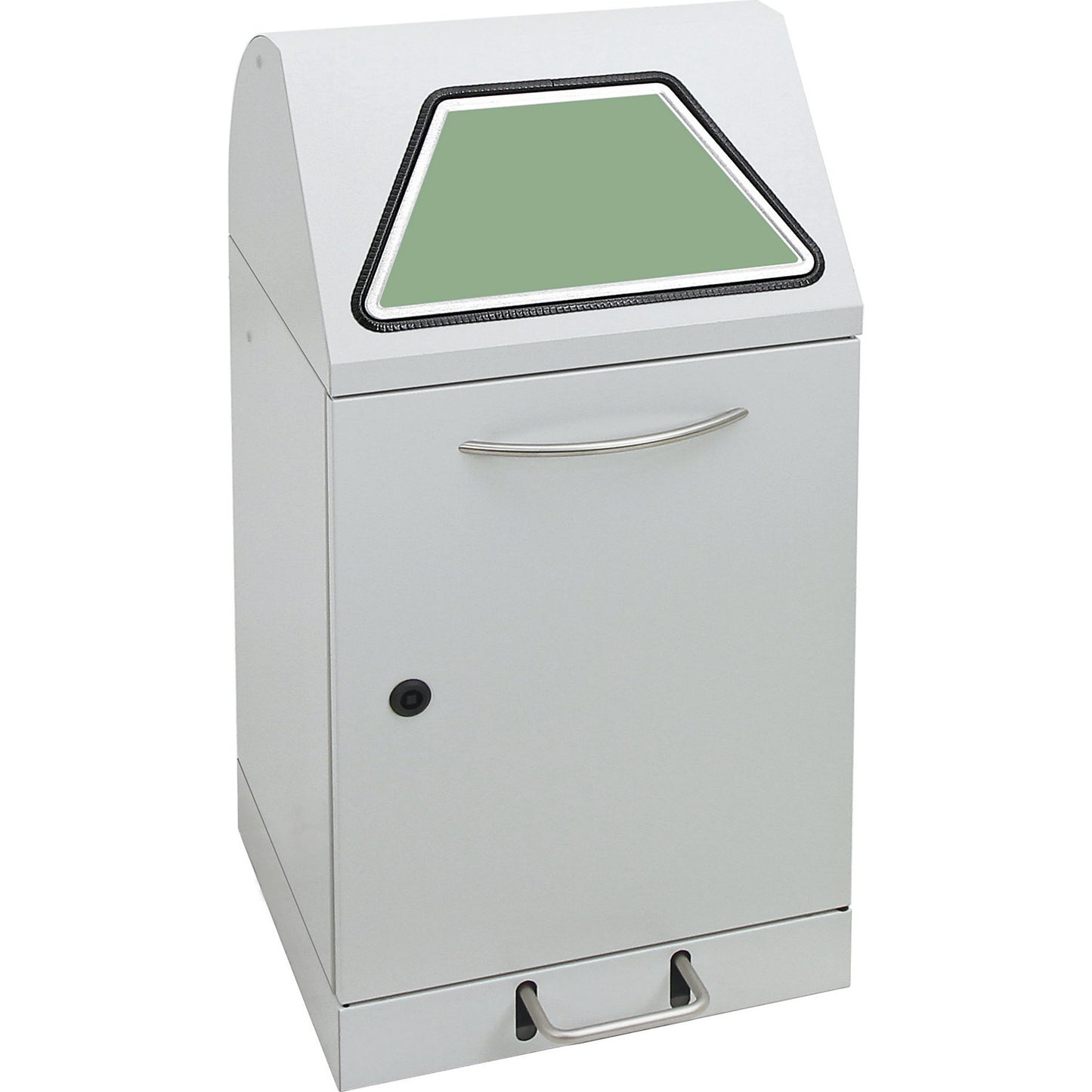 Recyclable waste collector with pedal, with inner container, capacity 45 l, light grey.