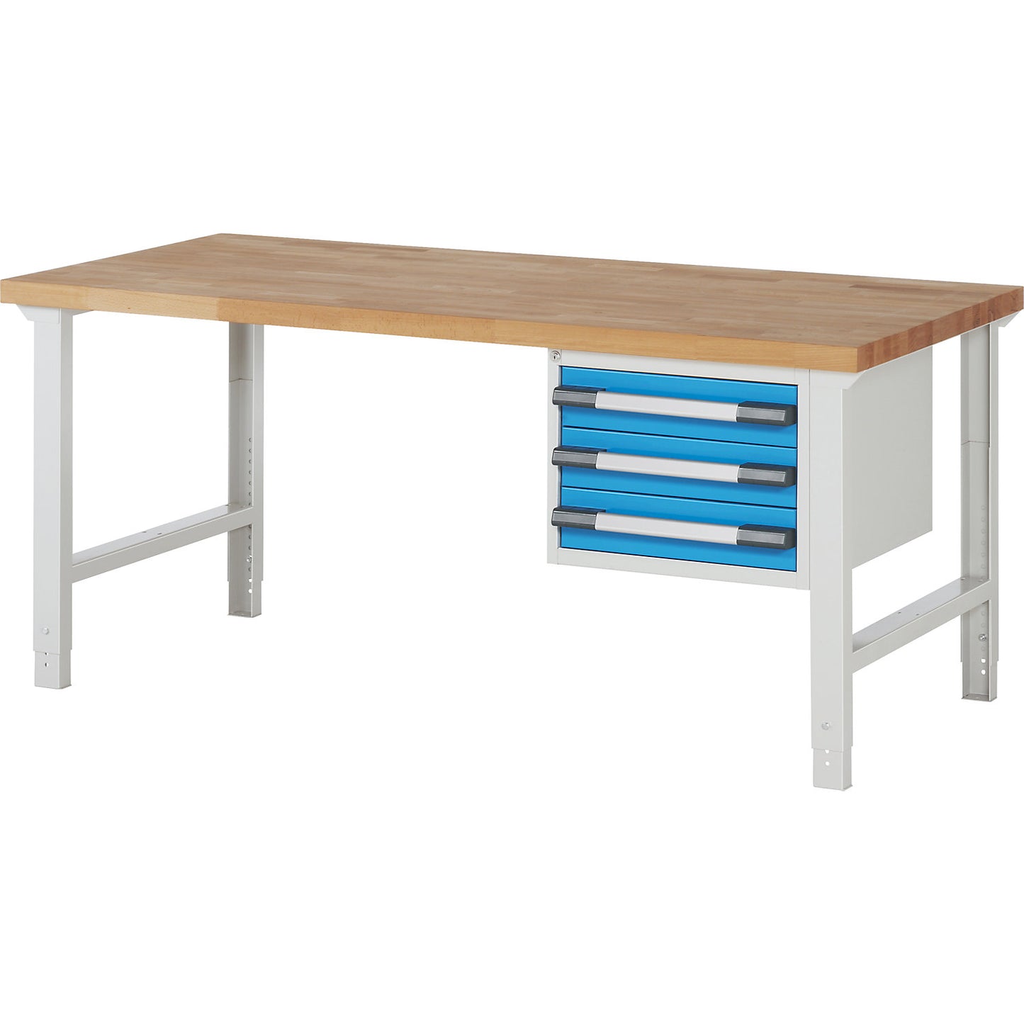 Workbench, Series 7000 modular system, 3 drawers, WxD 2000 x 900 mm.