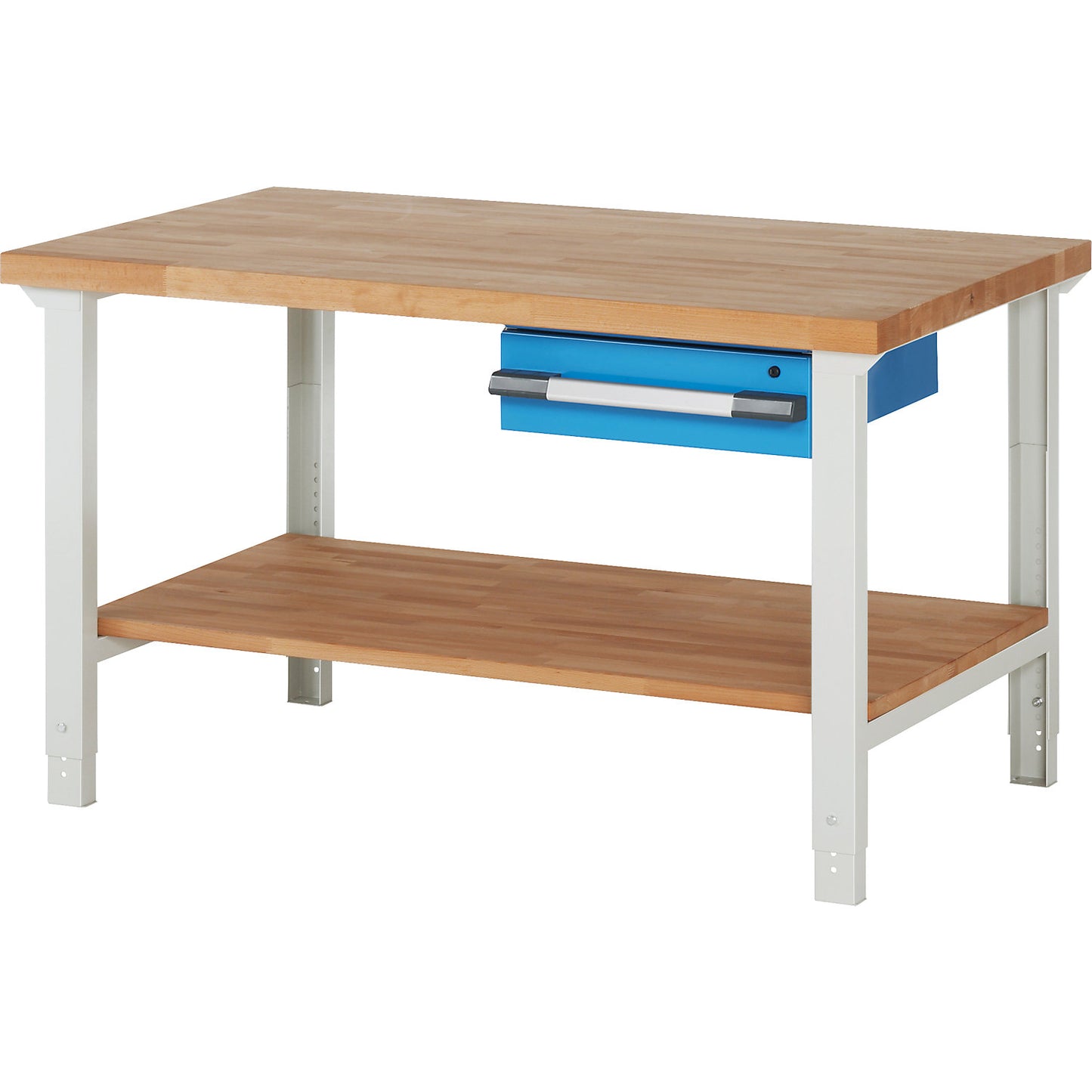 Workbench, Series 7000 modular system, 1 drawer, 1 shelf, WxD 1500 x 900 mm.