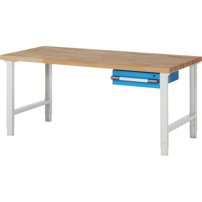 Workbench, Series 7000 modular system, 1 suspended drawer, WxD 2000 x 900 mm.
