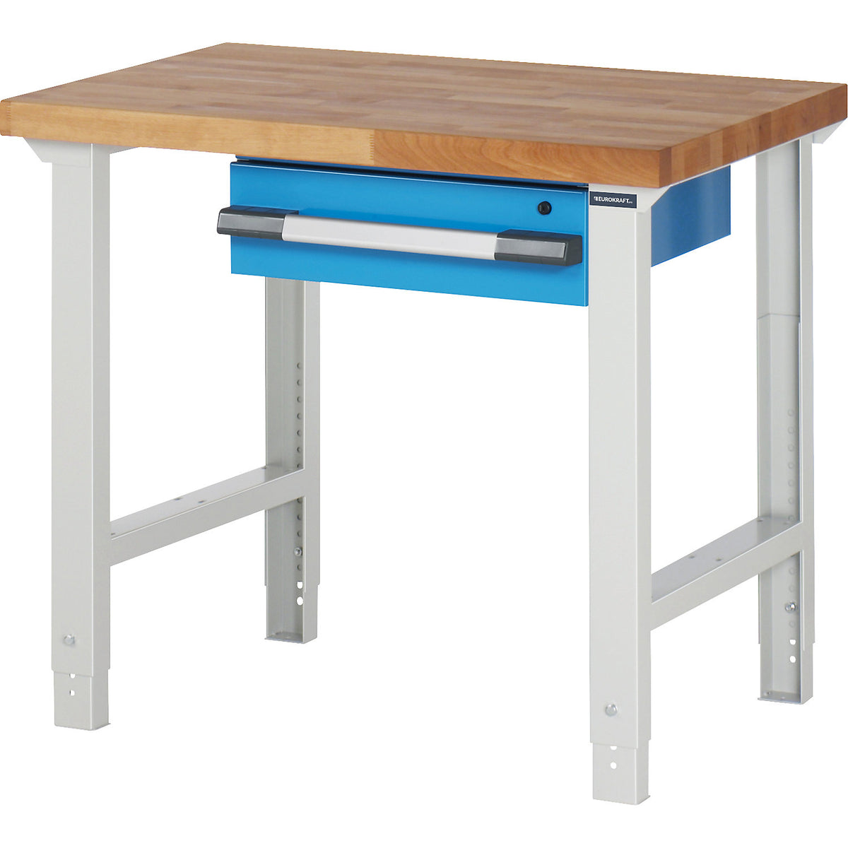 Workbench with suspended drawers, modular system series 7000, 1 single drawer, 2 feet, WxD 1000 x 700 mm.