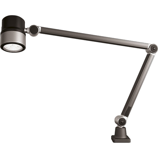 LED arm mounted machine lamp, connection 12 - 28 V AC / 12 - 40 V DC, spotlight with beam angle 10°.