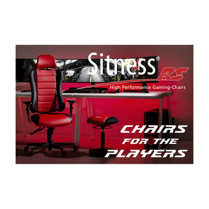 SITNESS RS office swivel chair, incl. head rest and arm rests, black / black.