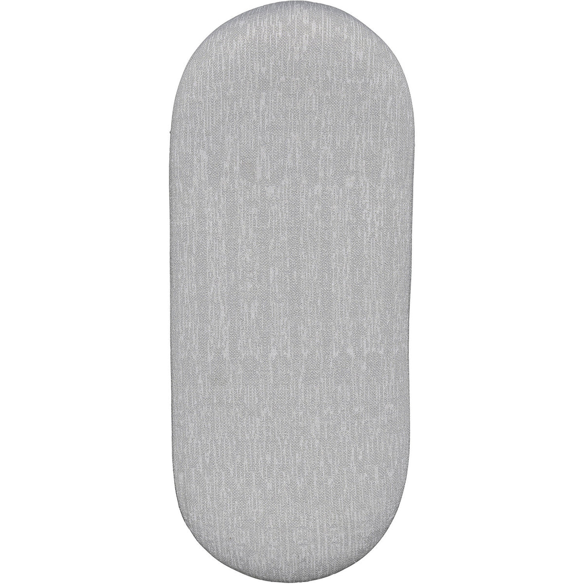 SITNESS H stool, model H2, with skateboard seat, covering with grey pattern, grey sole.