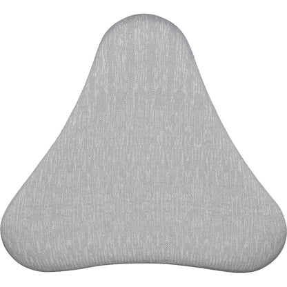 SITNESS H stool, model H1, with triangular seat, covering with grey pattern, grey sole.