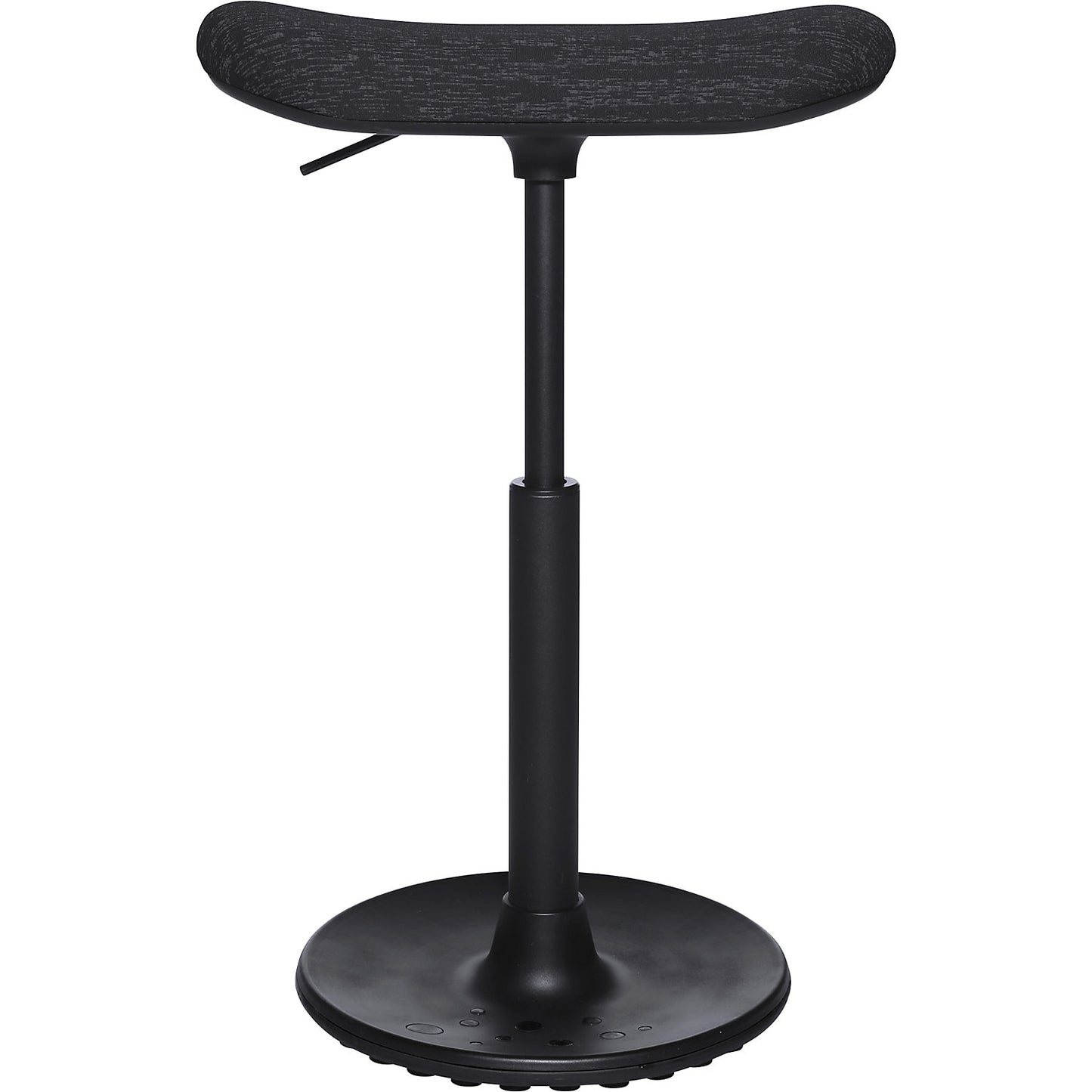 SITNESS H stool, model H2, with skateboard seat, covering with black pattern, black sole.