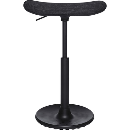 SITNESS H stool, model H2, with skateboard seat, covering with black pattern, black sole.