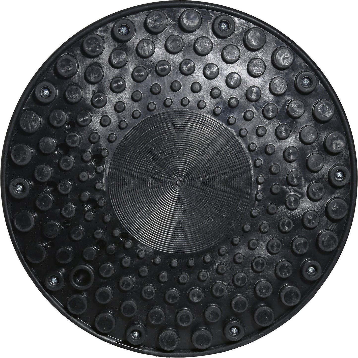 SITNESS H stool, model H1, with triangular seat, covering with black pattern, black sole.