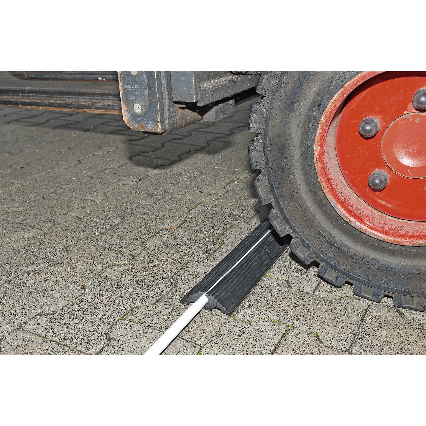 Cable duct, can be rolled up, for cables up to Ø 20 mm, black.