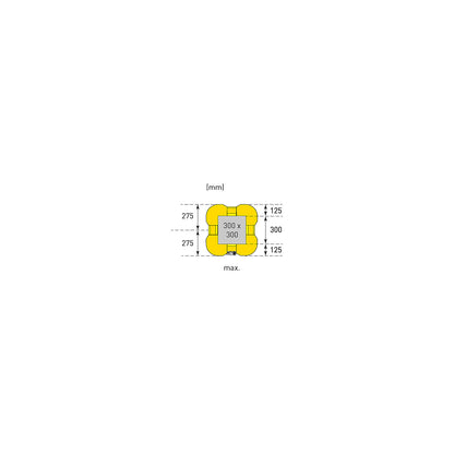 Column protection, extendable, height 1100 mm, 1+ items.