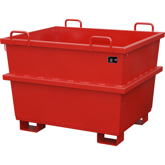 Universal container, capacity 0.75 m³, flame red.