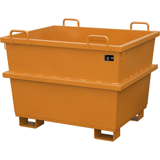 Universal container, capacity 0.75 m³, yellow orange.