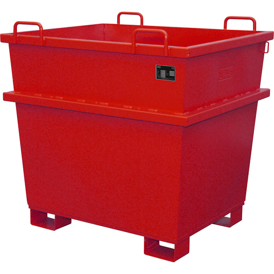 Universal container, capacity 1 m³, flame red.
