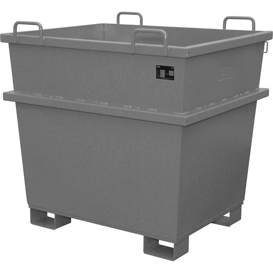 Universal container, capacity 1 m³, mouse grey.