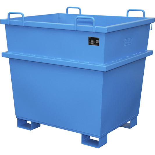 Universal container, capacity 1 m³, light blue.