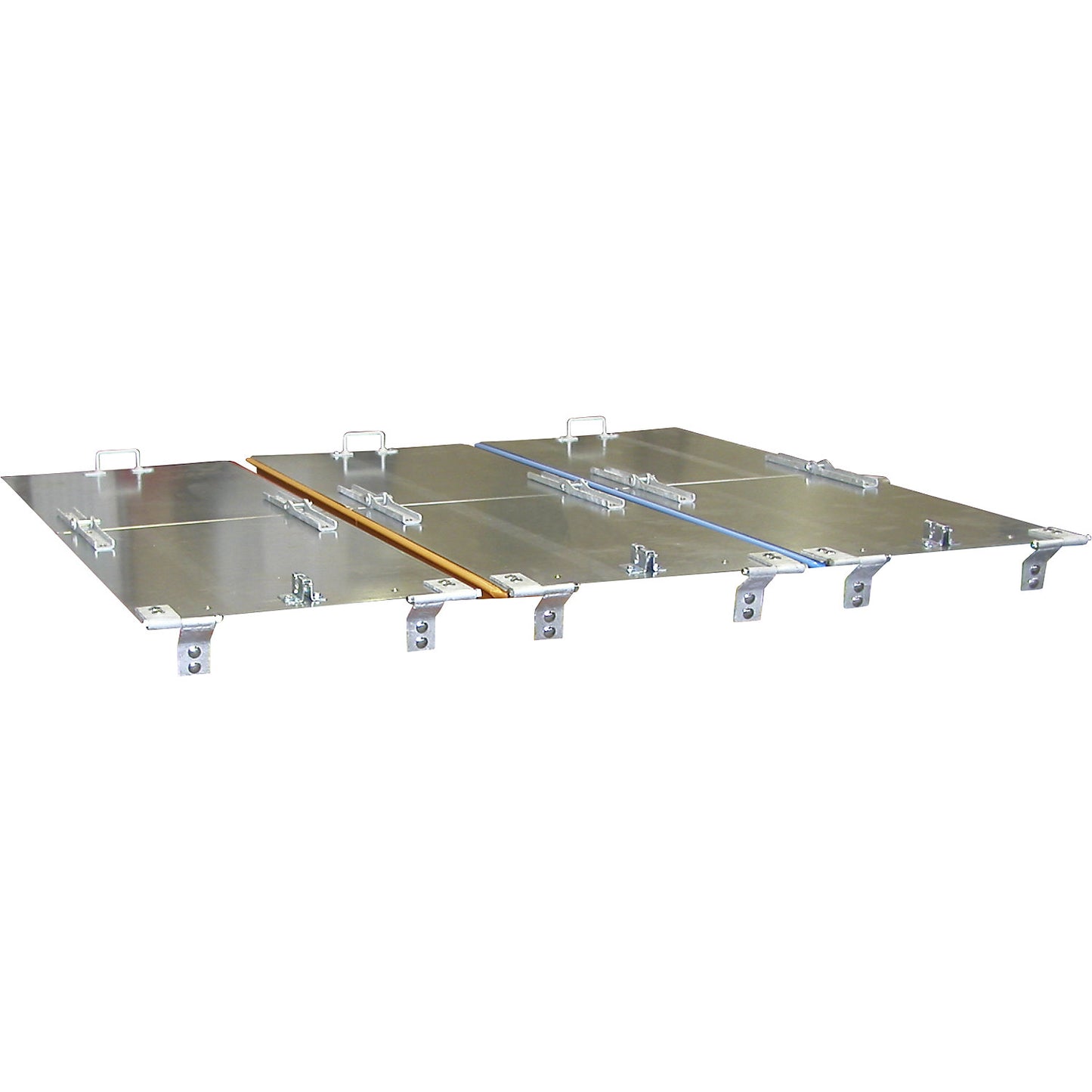 Lid, for tilting skips with 3 trays, zinc plated.