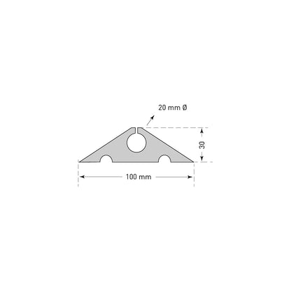 Cable duct, can be rolled up, for cables up to Ø 20 mm, black.