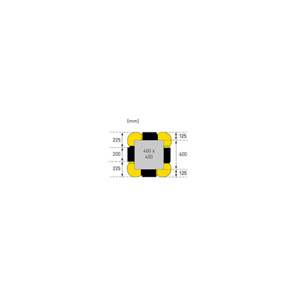 Extension element, HxWxD 1100 x 200 x 125 mm, black.
