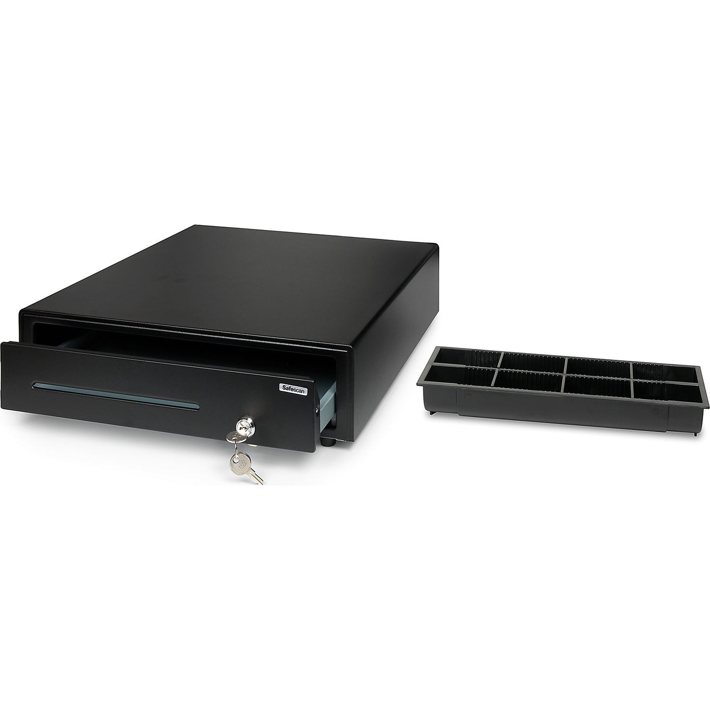 Cash drawer, SAFESCAN light duty 4141, 8 coin compartments / 4 banknote compartments.